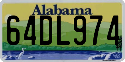 AL license plate 64DL974