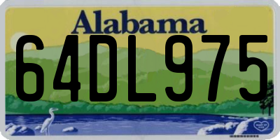 AL license plate 64DL975