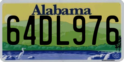 AL license plate 64DL976