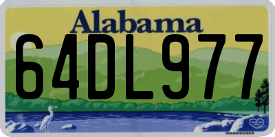 AL license plate 64DL977
