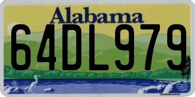 AL license plate 64DL979