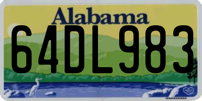 AL license plate 64DL983