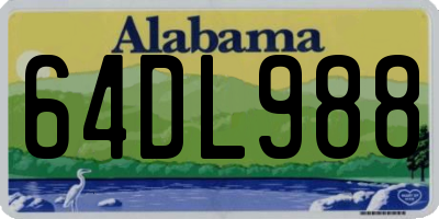 AL license plate 64DL988