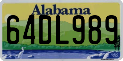 AL license plate 64DL989