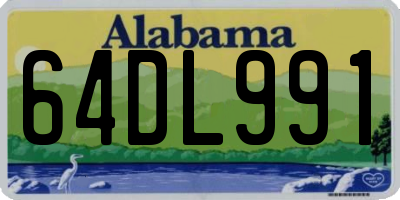 AL license plate 64DL991