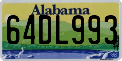 AL license plate 64DL993