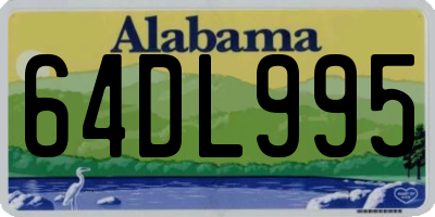 AL license plate 64DL995