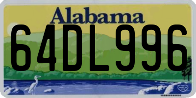 AL license plate 64DL996