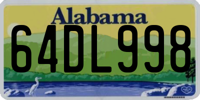 AL license plate 64DL998