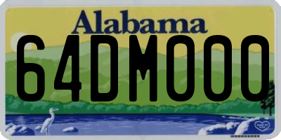 AL license plate 64DM000