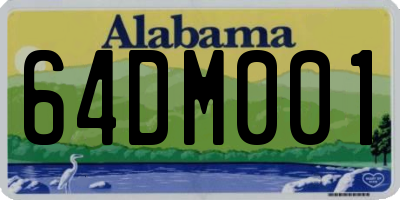 AL license plate 64DM001