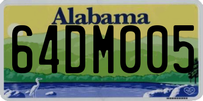 AL license plate 64DM005