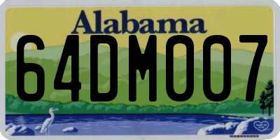 AL license plate 64DM007