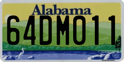AL license plate 64DM011
