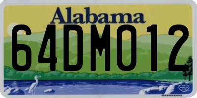 AL license plate 64DM012