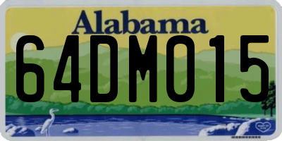 AL license plate 64DM015