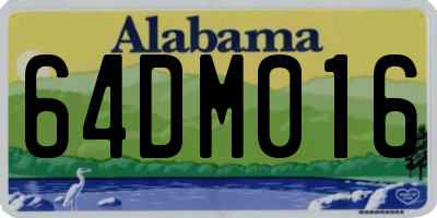 AL license plate 64DM016
