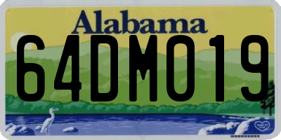 AL license plate 64DM019