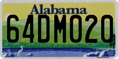 AL license plate 64DM020