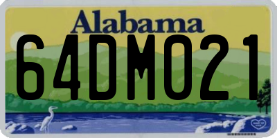 AL license plate 64DM021