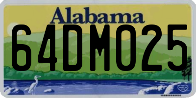 AL license plate 64DM025