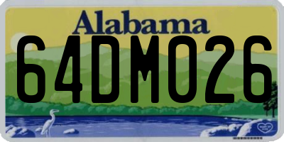 AL license plate 64DM026