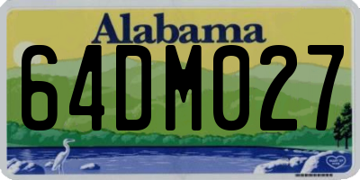 AL license plate 64DM027