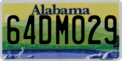 AL license plate 64DM029