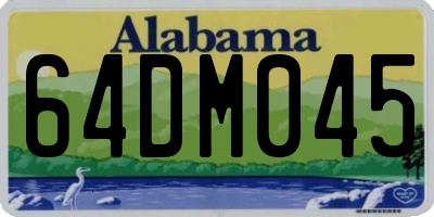 AL license plate 64DM045