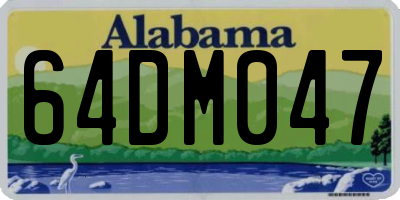 AL license plate 64DM047