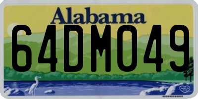 AL license plate 64DM049