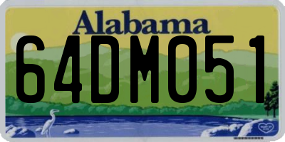 AL license plate 64DM051