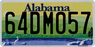 AL license plate 64DM057