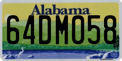 AL license plate 64DM058