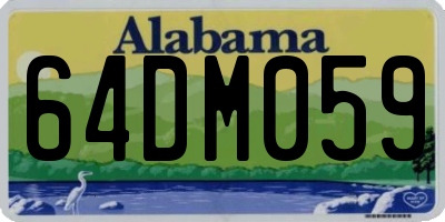 AL license plate 64DM059
