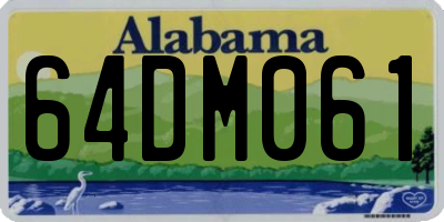 AL license plate 64DM061