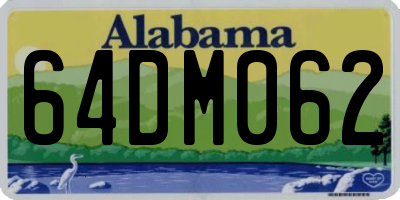 AL license plate 64DM062