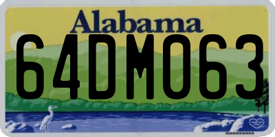 AL license plate 64DM063