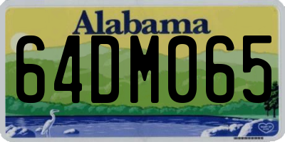 AL license plate 64DM065