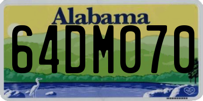 AL license plate 64DM070