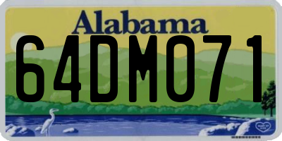 AL license plate 64DM071