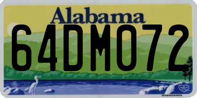 AL license plate 64DM072