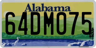 AL license plate 64DM075