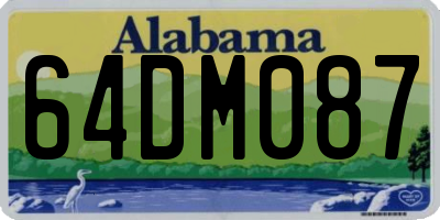 AL license plate 64DM087