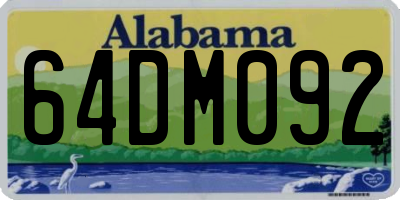 AL license plate 64DM092