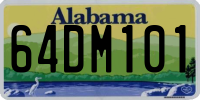 AL license plate 64DM101