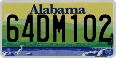 AL license plate 64DM102