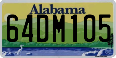 AL license plate 64DM105