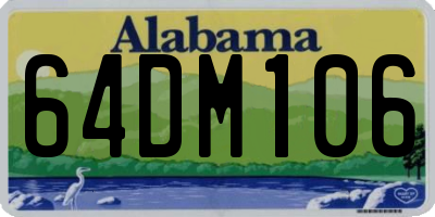 AL license plate 64DM106