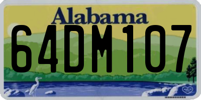 AL license plate 64DM107